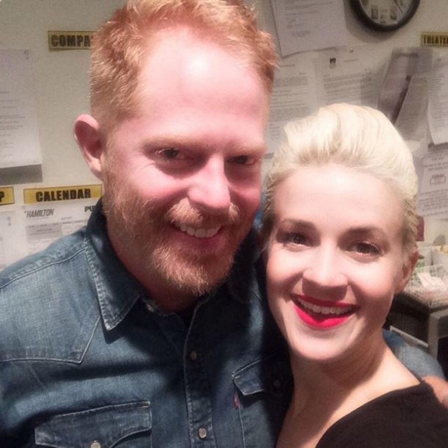 Photo Flash: Lucy Liu and Jesse Tyler Ferguson Pay a Visit to HAMILTON Image