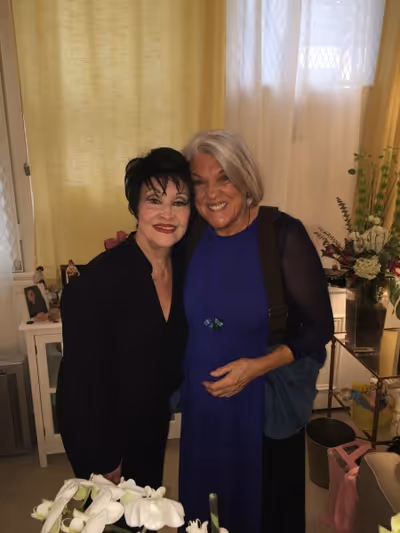 Chita Rivera and Tyne Daly backstage at THE VISIT Photo