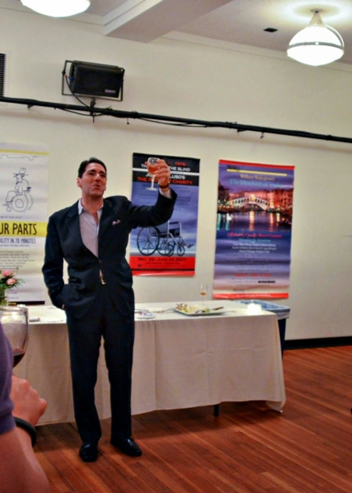 Nicholas Viselli toasts Ike Schambelan at 