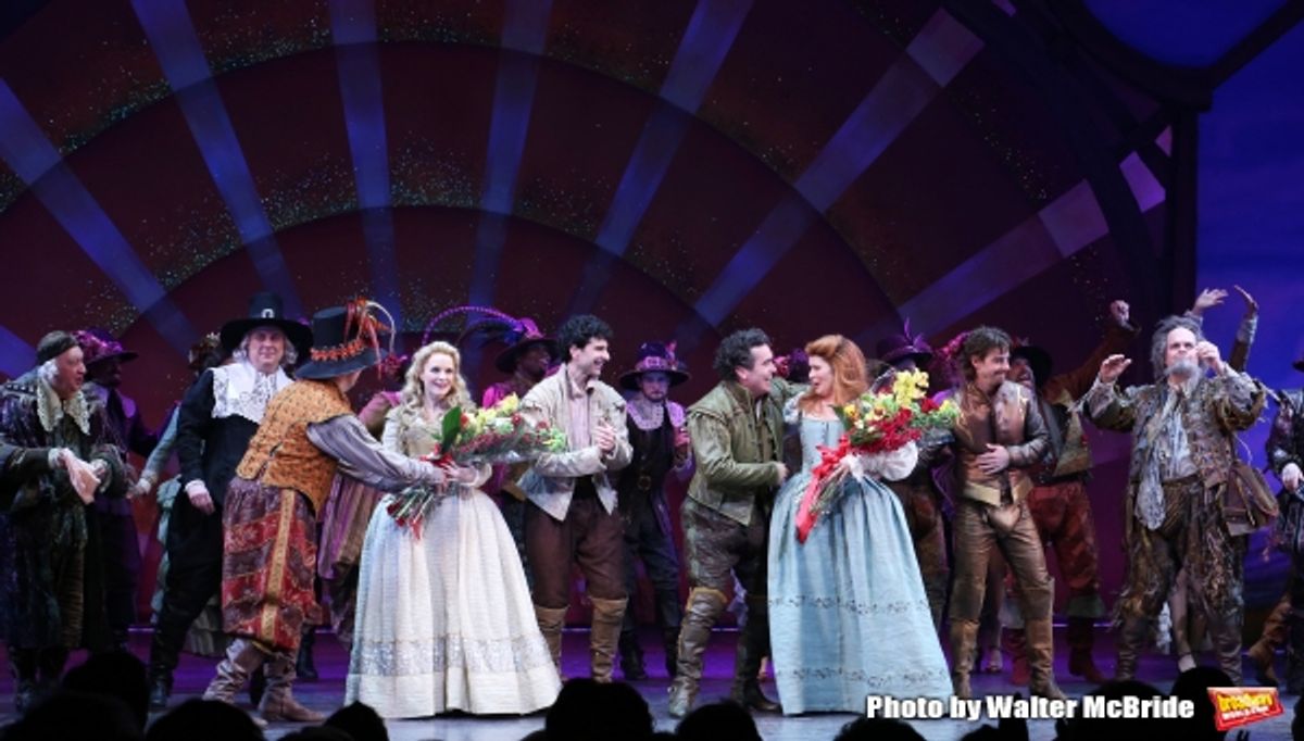 Gerry Vichi, Brooks Ashmanskas, Kate Reinders, John Cariani, Brian d''Arcy James, Heidi Blickenstaff, Christian Borle and Brad Oscar  at 