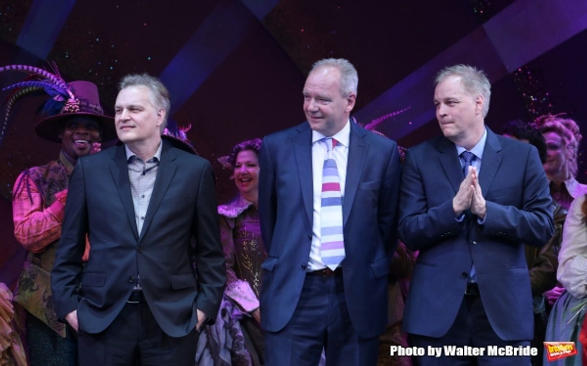 John O''Farrell, Karey Kirkpatrick, Wayne Kirkpatrick with the cast  at 