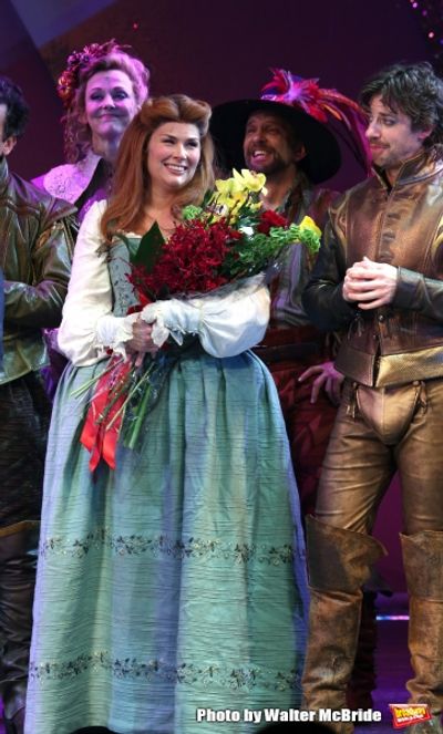 Angie Schworer, Heidi Blickenstaff and Christian Borle  Photo