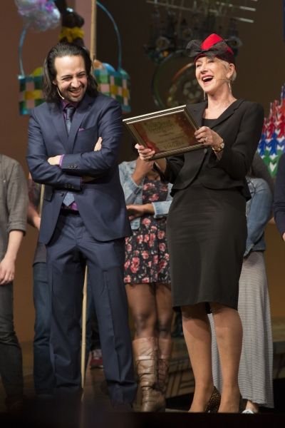 Lin-Manuel Miranda and Helen Mirren. Photo Credit: Monica Simoes Photo