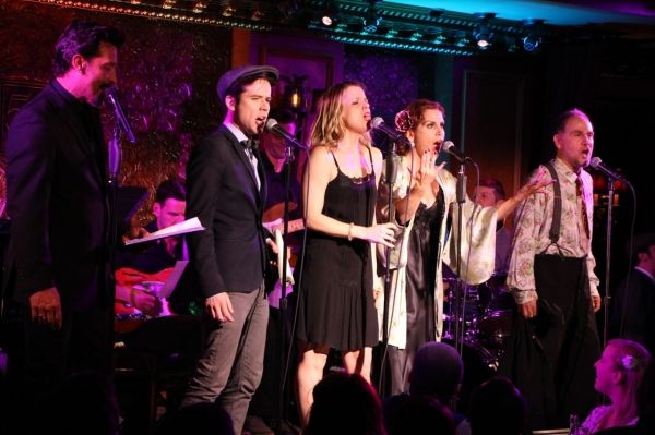Robert Torti, Chrtistian Campbell, Amy Spanger, Lori Alan and John Kassir Photo