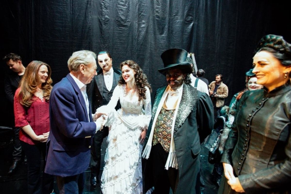 Andrew Lloyd Webber with Cast at 