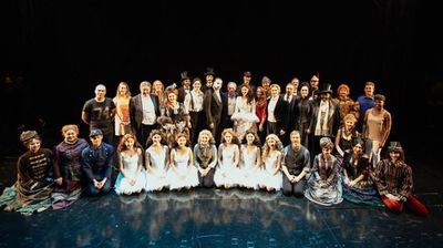 Andrew Lloyd Webber with Cast Photo