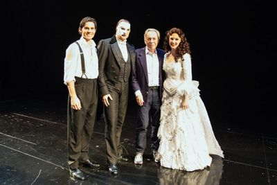 Andrew Lloyd Webber with Cast Photo