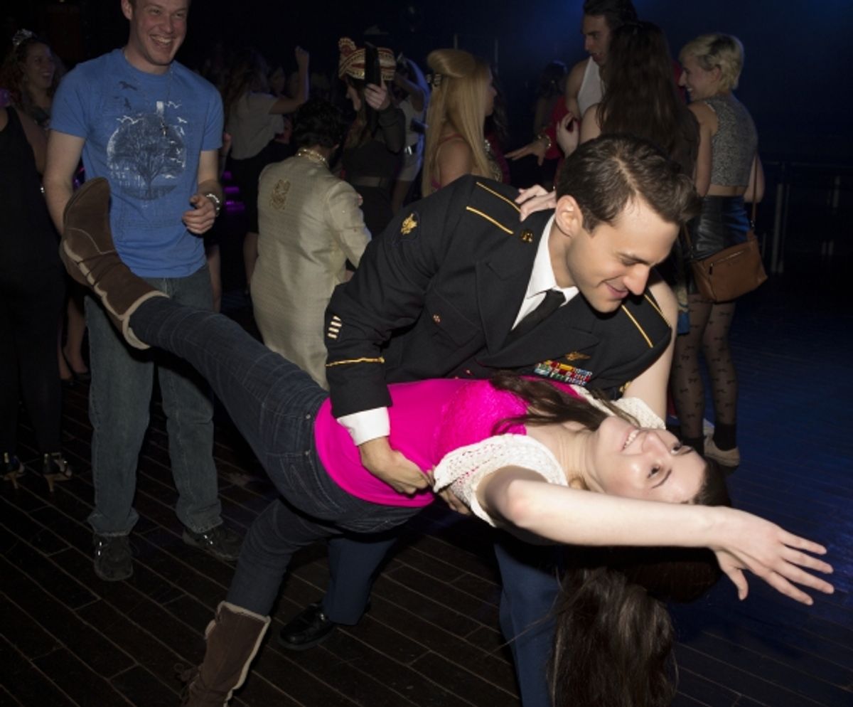 Kelsey J. Nash with an audience member at 