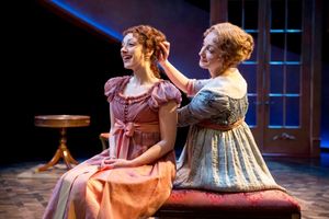 The wildly passionate Marianne Dashwood (Megan McGinnis) and her practical and and dutiful sister, Elinor Dashwood (Sharon Rietkerk) @ BroadwayWorld The wildly passionate Marianne Dashwood (Megan McGinnis) and her practical and and du Photo