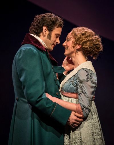 Edward Ferrars (Wayne Wilcox) embracesÂ Elinor Dashwood (Sharon Rietkerk)  Photo