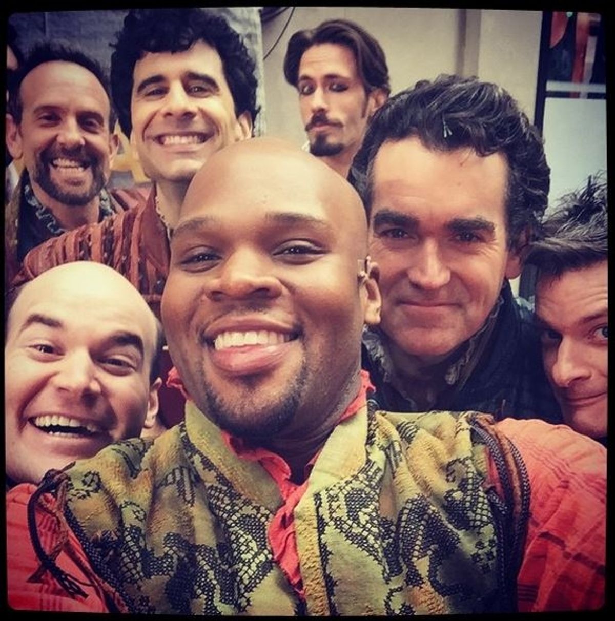 Michael James Scott, Brian d'Arcy James, and Cast at 