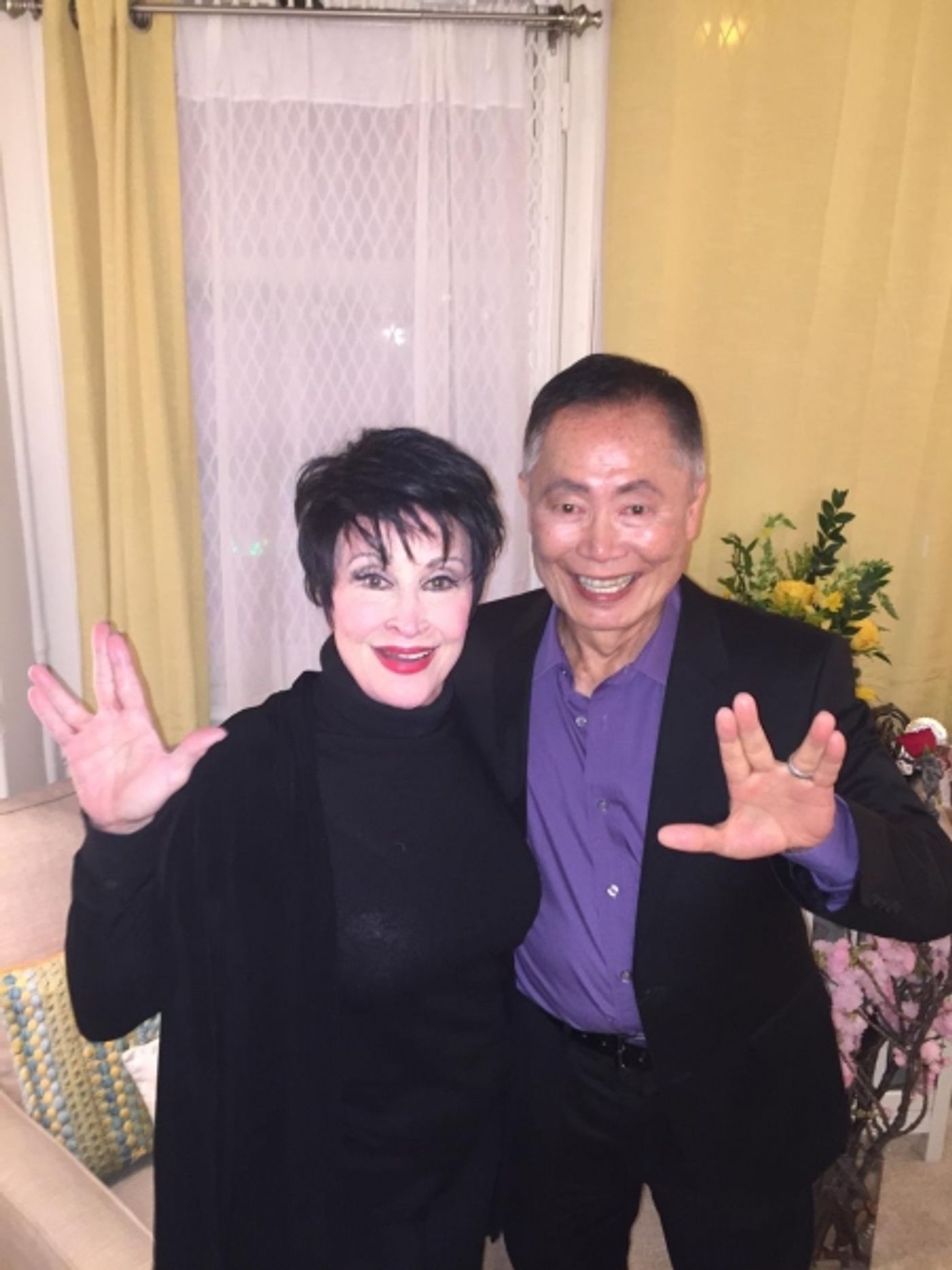 Photo Flash: George Takei Pays a Visit to Chita Rivera on Broadway  Image