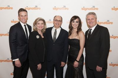 Claybourne Elder, Debra Monk, James Lapine, Brynn O'Malley, and Signature Theatre Art Photo