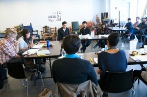 Dave Malloy, Rachel Chavkin, Gabriel Ebert, Or Matias and Nikki M. James Photo