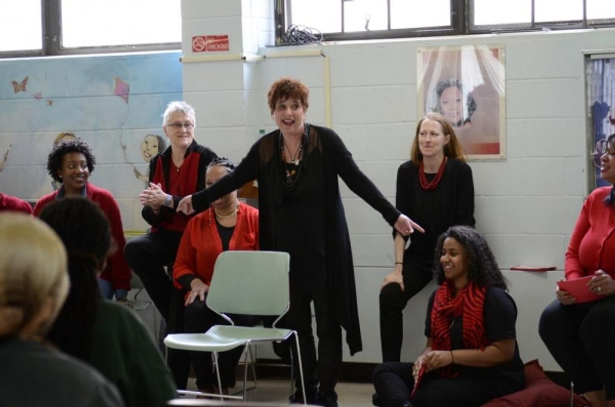 Eve Ensler brings THE VAGINA MONOLOGUES to Taconic Correctional Facility at 