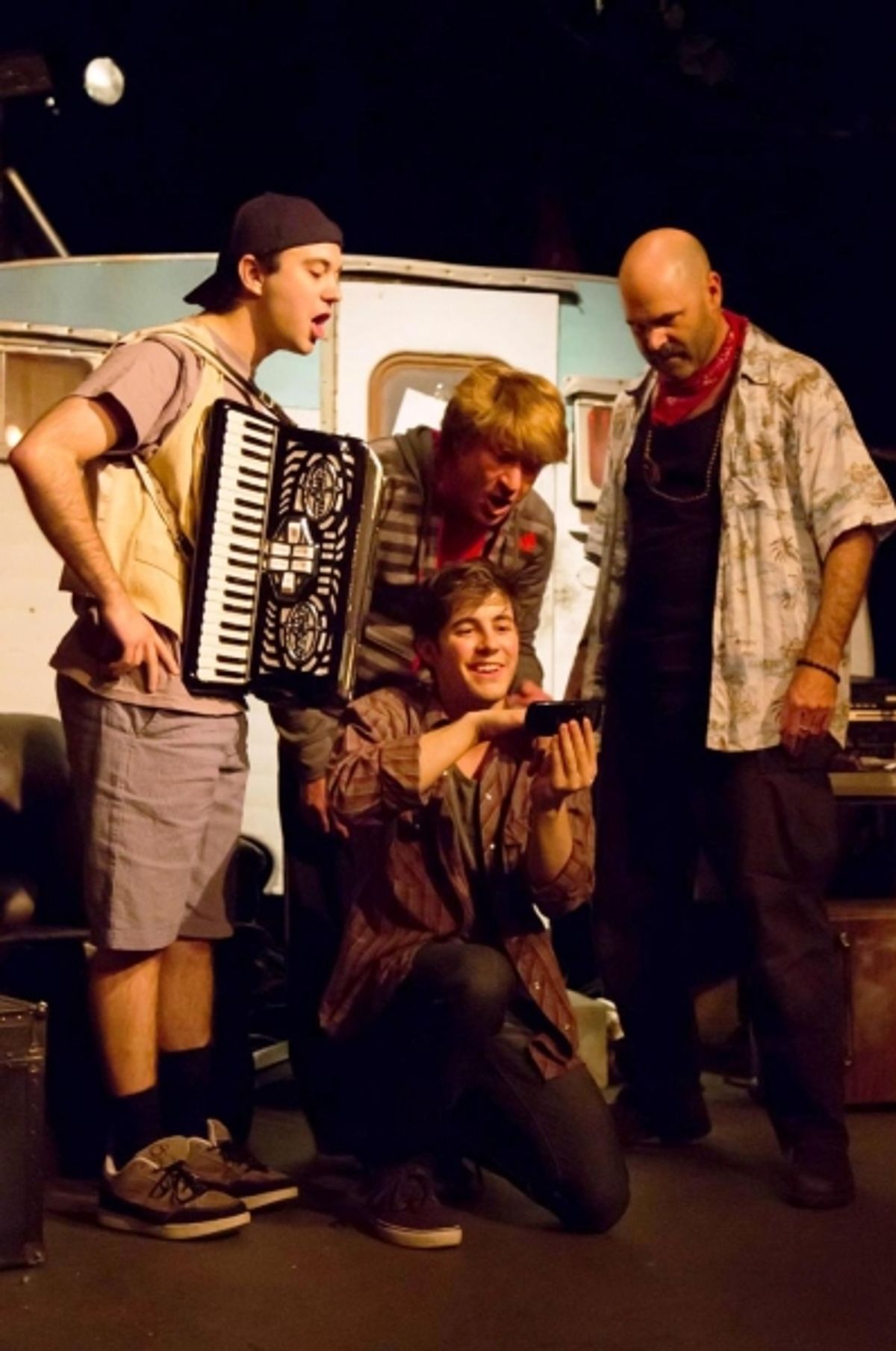 Ben Hilzer (Davey), John Brown (ginger), Augustus Truhn (Johnny) and John Hauser (Lee) at 