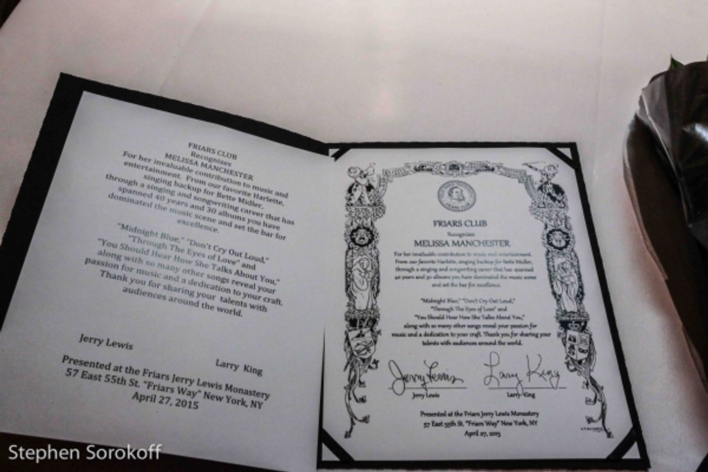 Photo Coverage: Friars Club Honors Melissa Manchester  Image