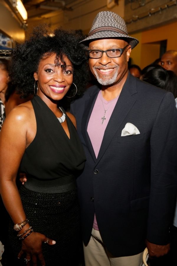 Cast member Shanesia Davis and actor James Pickens Jr. Photo