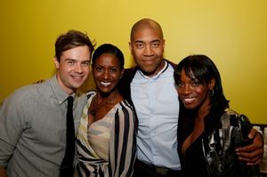 Cast member Mark Jude Sullivan, actress JoNell Kennedy, Playwright Paul Oakley Stovall and actress Milauna Jemai Jackson @ BroadwayWorld Cast member Mark Jude Sullivan, actress JoNell Kennedy, Playwright Paul Oakley Stoval Photo