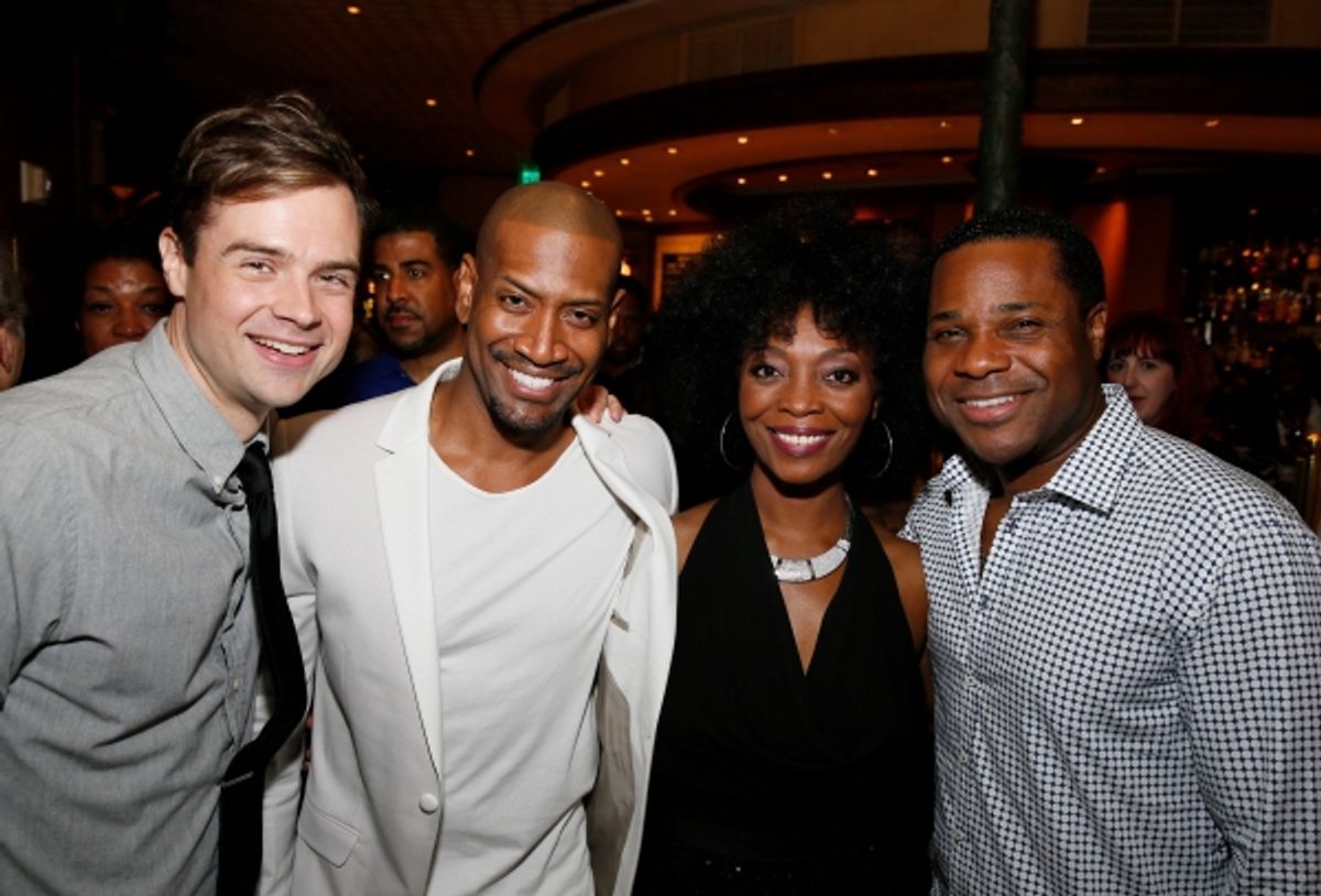 Cast members Mark Jude Sullivan, Bryan Terrell Clark, Shanesia Davis and actor Malcolm-Jamal Warner  at 