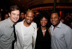 Cast members Mark Jude Sullivan, Bryan Terrell Clark, Shanesia Davis and actor Malcolm-Jamal Warner @ BroadwayWorld Cast members Mark Jude Sullivan, Bryan Terrell Clark, Shanesia Davis and actor Malcol Photo