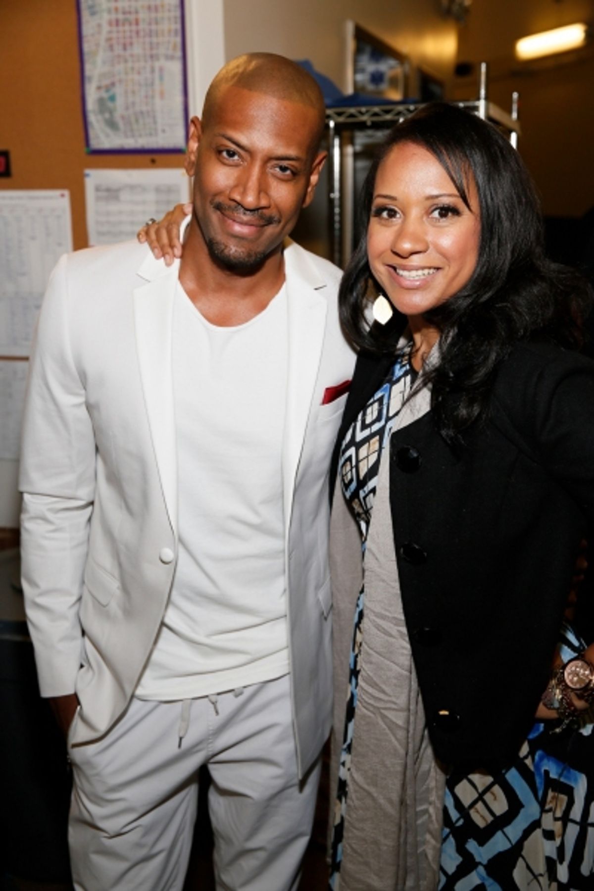 Cast member Bryan Terrell Clark and actress Tracie Thoms at 