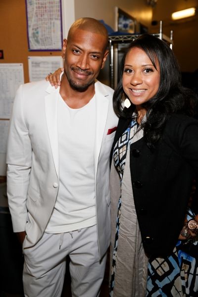 Cast member Bryan Terrell Clark and actress Tracie Thoms Photo