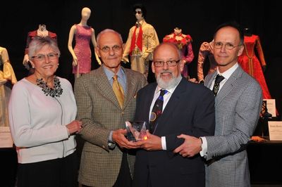 Tobin Theatre Arts Fund''s Linda Hardberger, Mel Weingart and Robert Perziola with L. Photo