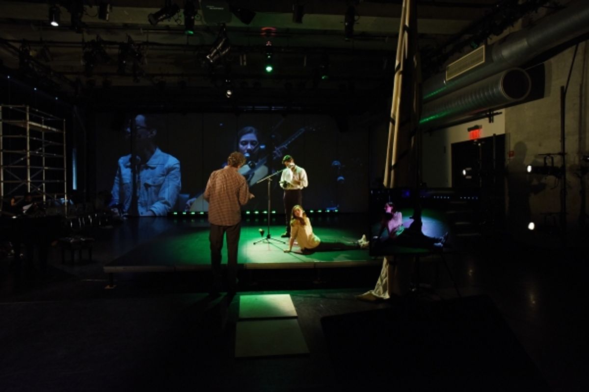 Jay Scheib in rehearsal at 