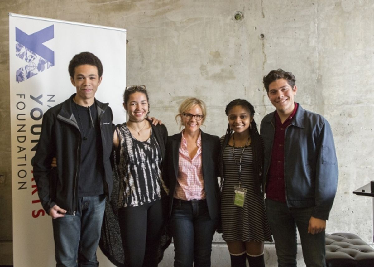 Rachael Harris with her master class students at 