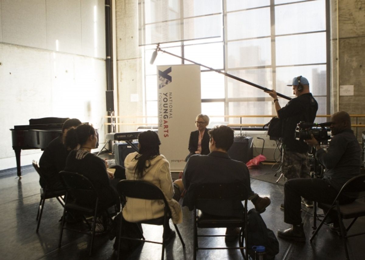 Rachael Harris leads a master class at 