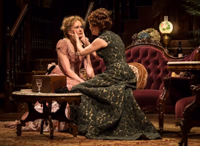 Mary Beth Fisher (Birdie Hubbard) and Shannon Cochran (Regina Giddens) Photo