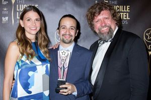 Sutton Foster, Lin-Manuel Miranda, Oskar Eustis Photo