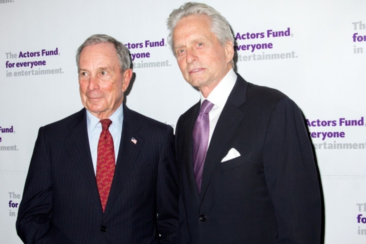 Michael Bloomberg, Michael Douglas at 