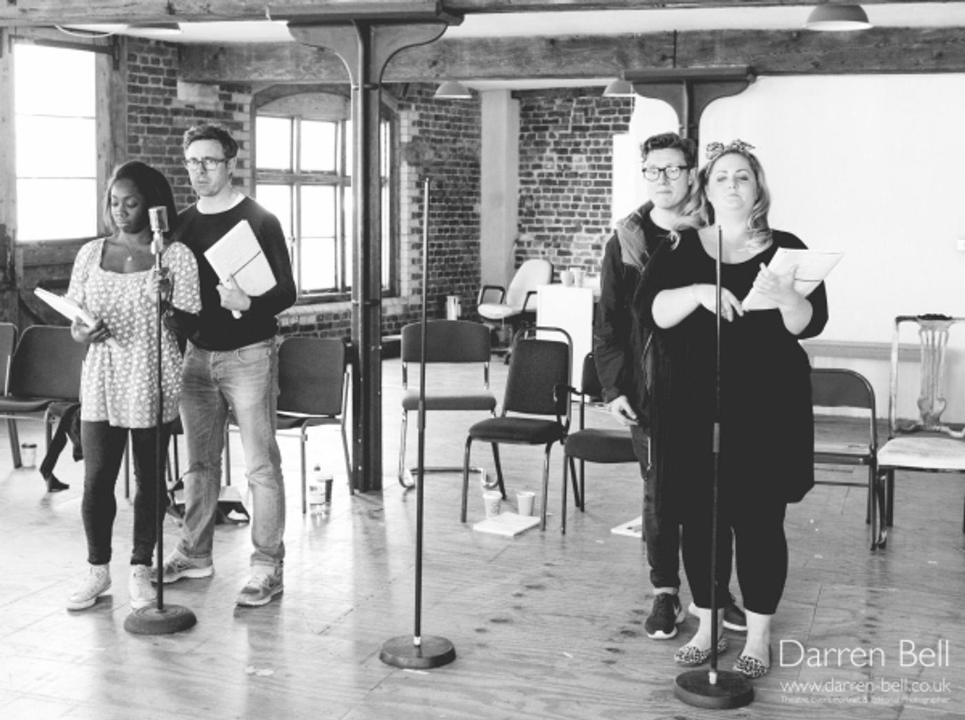 Exclusive Photos: Jonathan Groff and Company Rehearse for 'HOW TO SUCCEED...' in London!  Image