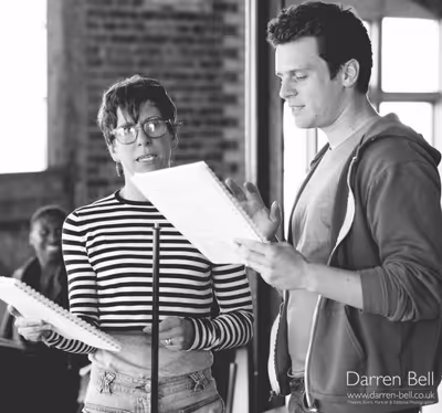 Jonathan Groff and Company Photo