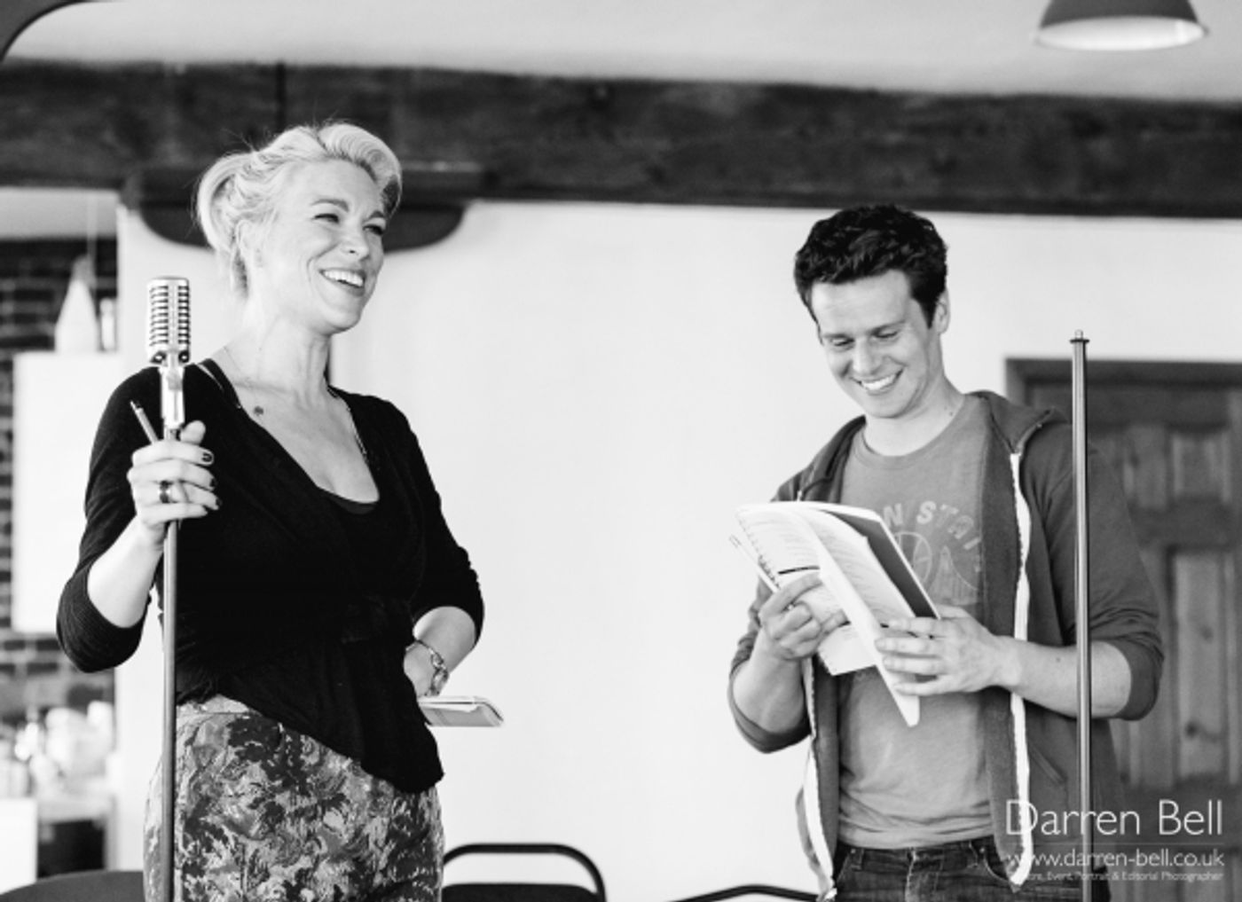 Exclusive Photos: Jonathan Groff and Company Rehearse for 'HOW TO SUCCEED...' in London!  Image