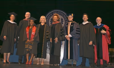 The University of Connecticut (Storrs) School of Fine Arts awarded Tony and Emmy Awar Photo