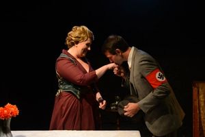 Anna Kirkland as Elisabeth Schwarzkopf with Levi Morger as Joseph Goebbels @ BroadwayWorld Anna Kirkland as Elisabeth Schwarzkopf with Levi Morger as Joseph Goebbels Photo
