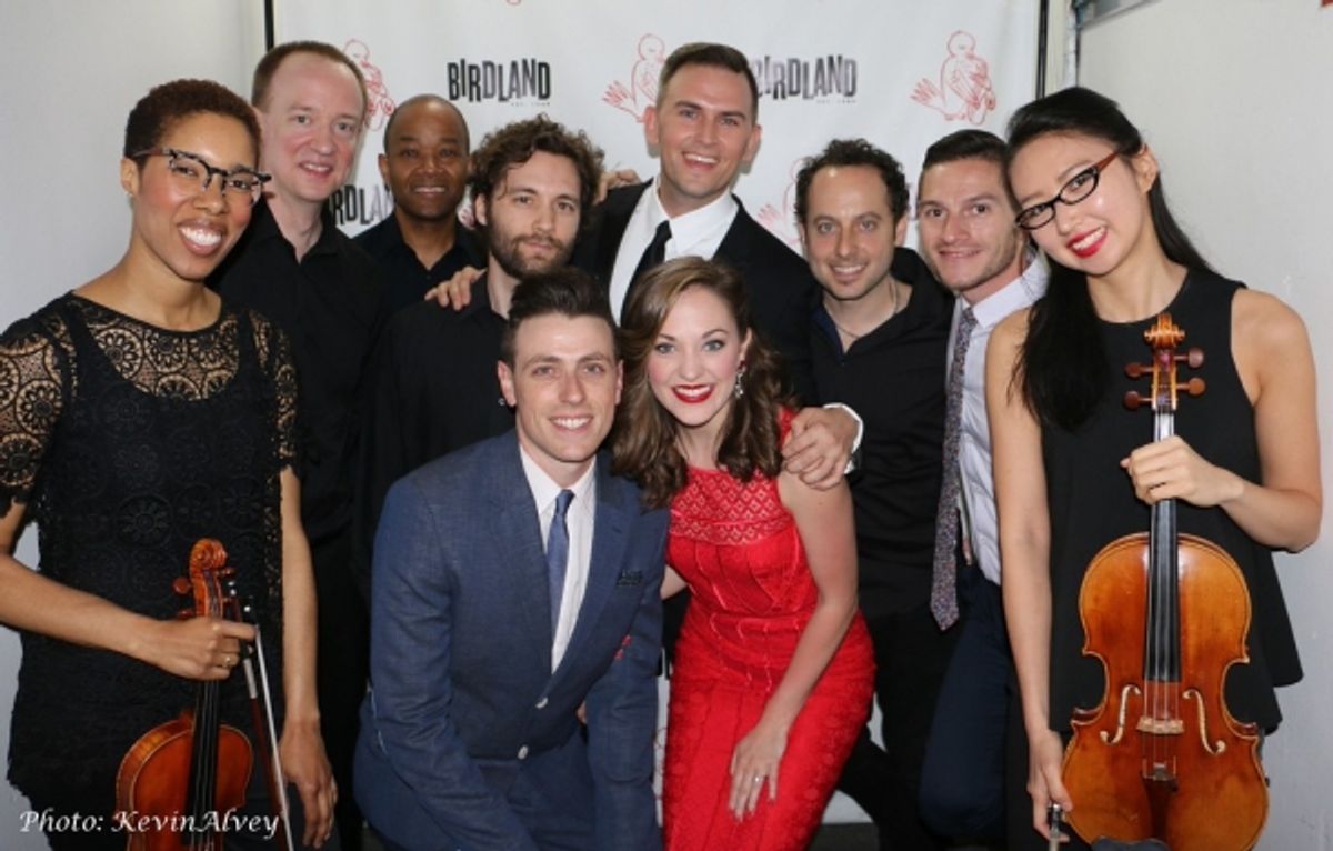 Monica Davis, Todd Groves, Elad Kabilio, Greg Riles, Remy Yulzari, Adam Fischel, Jesse Vargas, Mario Gotoh, Daniel Reichard and Laura Osnes at 