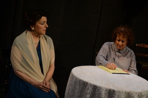 Dorothy Weems as Rose Kennedy with Laurie Sammeth as Luella Henessy  Photo