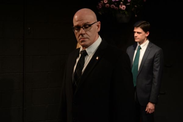 Orlando Iriarte as Joseph P. Kennedy with Colin Fisher as John F. Kennedy Photo