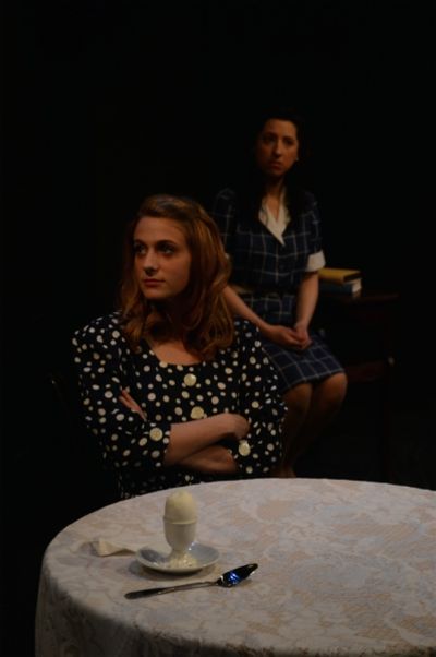 Rachel Adams as Eunice Kennedy with Kimberly Faye Greenberg as Kathleen Kennedy Photo