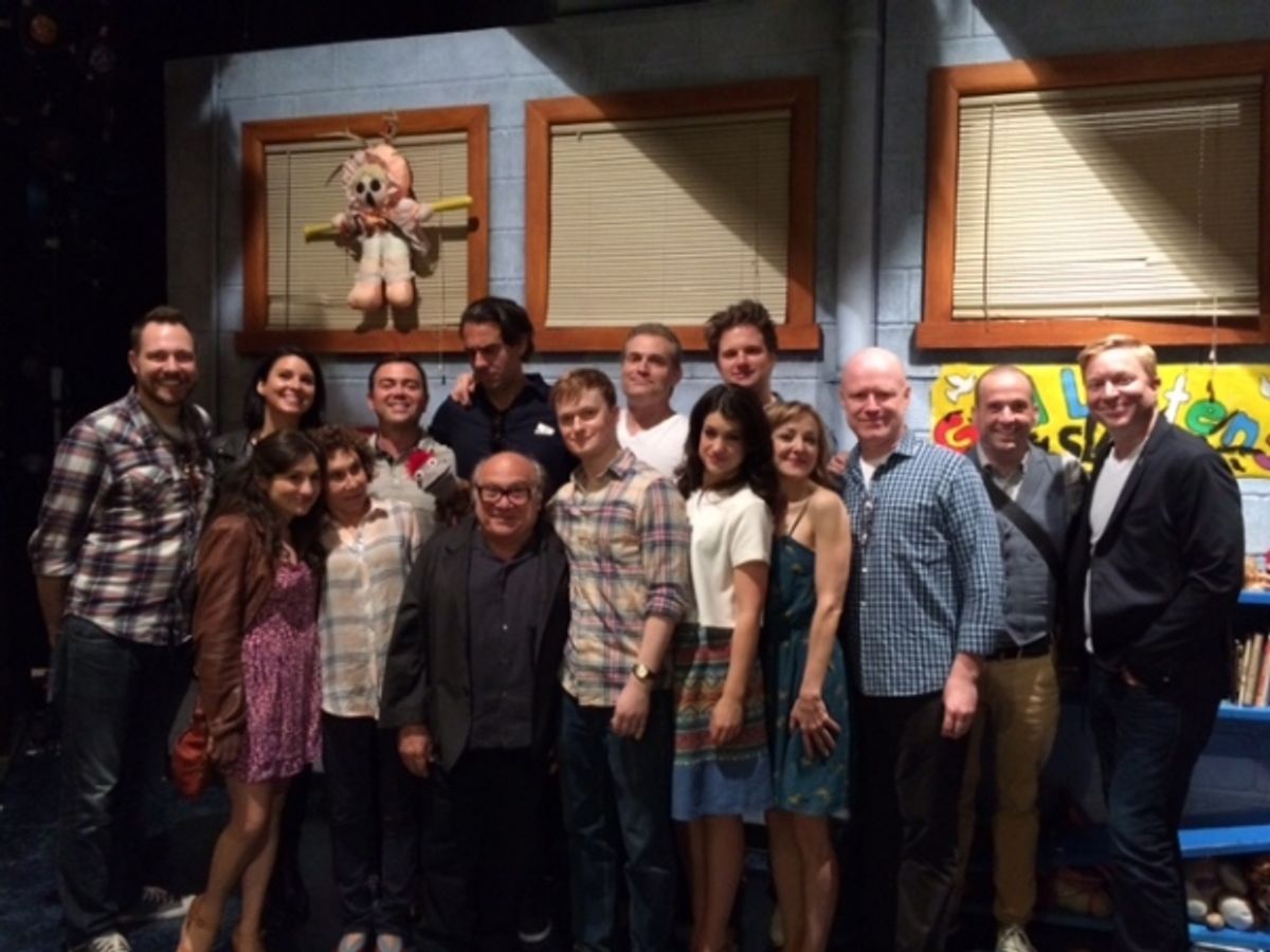 Bobby Cannavale, Joe Lo Truglio, Danny DeVito and Rhea Pearlman visit HAND TO GOD  at 