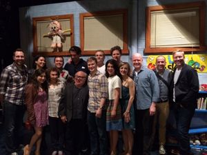 Bobby Cannavale, Joe Lo Truglio, Danny DeVito and Rhea Pearlman visit HAND TO GOD  Photo