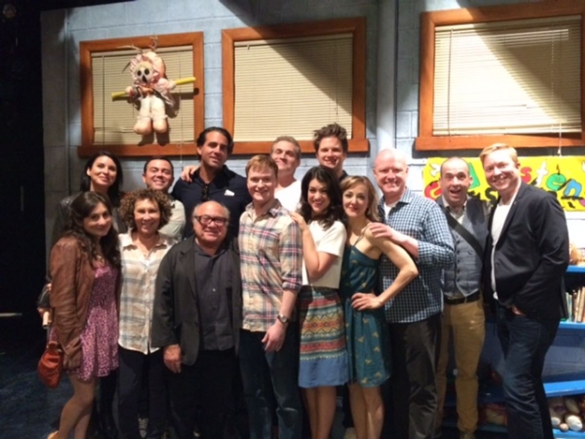 Bobby Cannavale, Joe Lo Truglio, Danny DeVito and Rhea Pearlman visit HAND TO GOD  at 