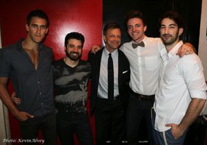 Adam Roberts, Sergio Ortega, Jim Caruso, Jake Odmark and Brandon Rubendall @ BroadwayWorld Adam Roberts, Sergio Ortega, Jim Caruso, Jake Odmark and Brandon Rubendall Photo