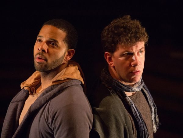 Romell Witherspoon as Rosencrantz (left) and Adam Wesley Brown as Guildenstern Photo