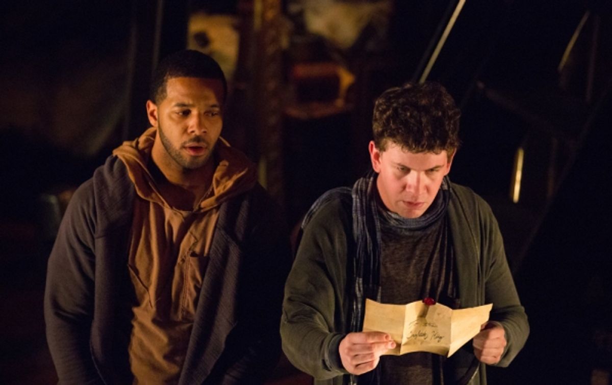 Romell Witherspoon as Rosencrantz (left) and Adam Wesley Brown as Guildenstern at 