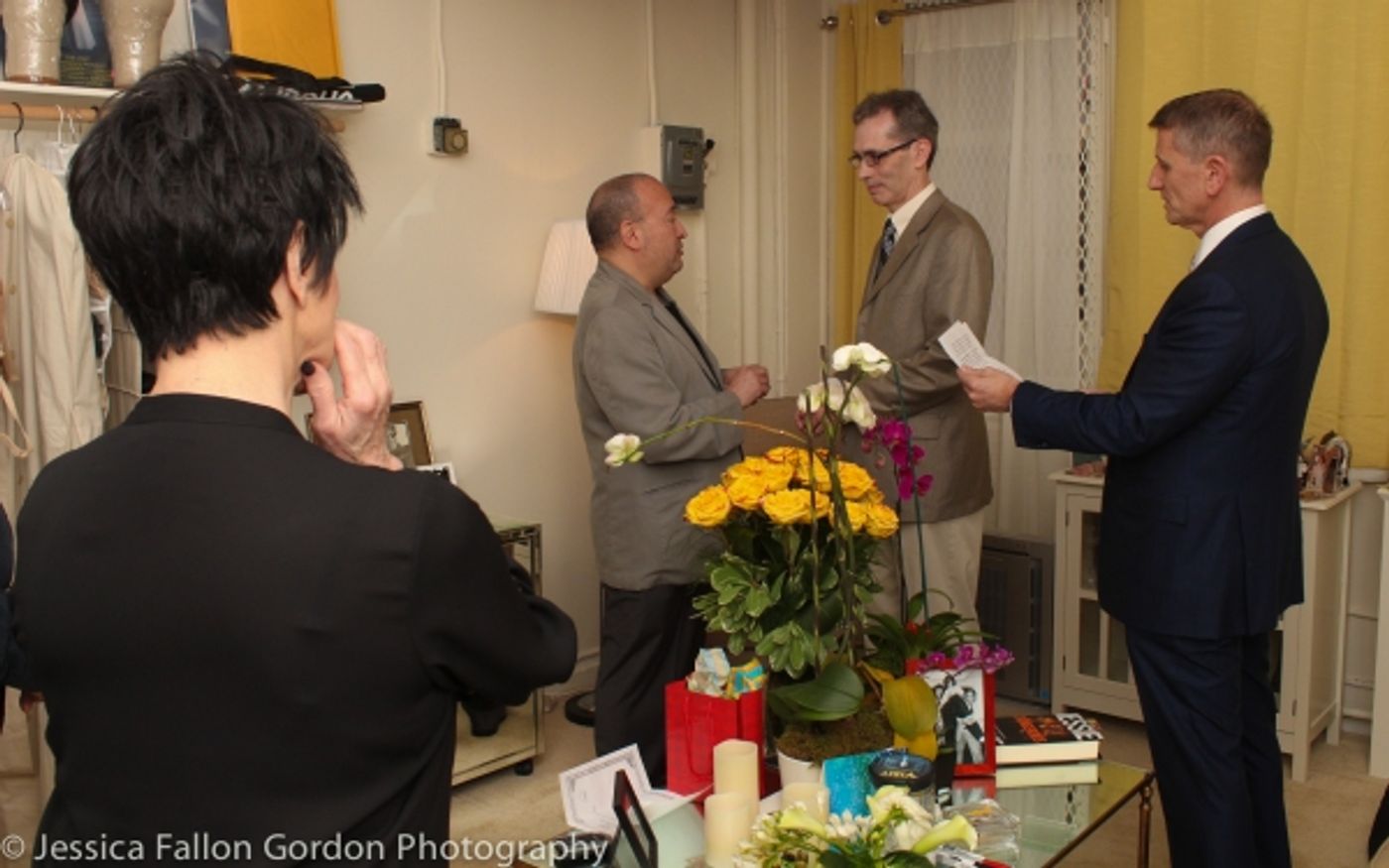 Exclusive Photo Coverage: Couple Marries Backstage at THE VISIT on Broadway!  Image